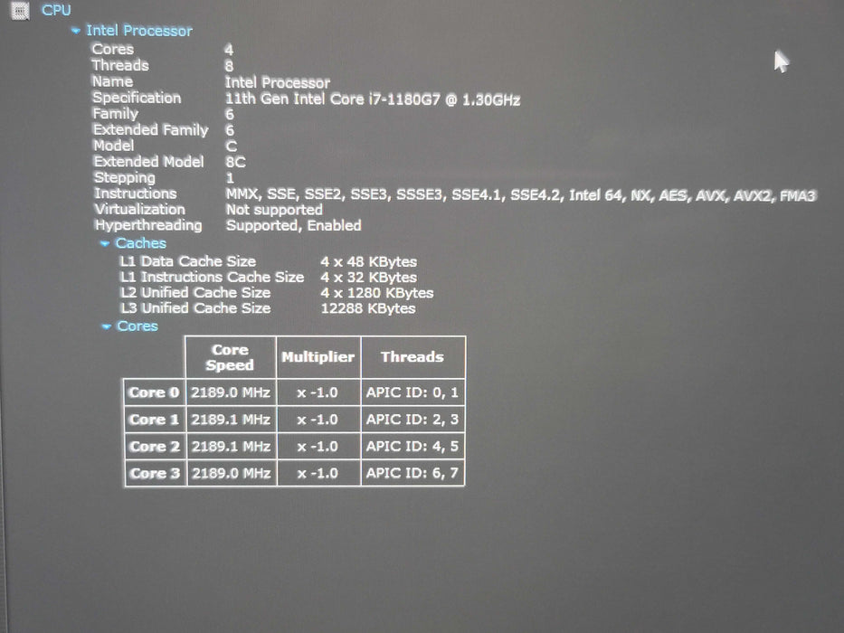 Lenovo ThinkPad X1 Titanium Gen i7-1180G7 16GB RAM 256GB NVMe β Lap200