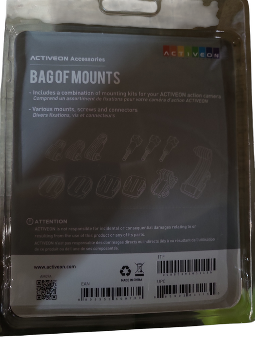Lot 2x Assorted Activeon Accessories