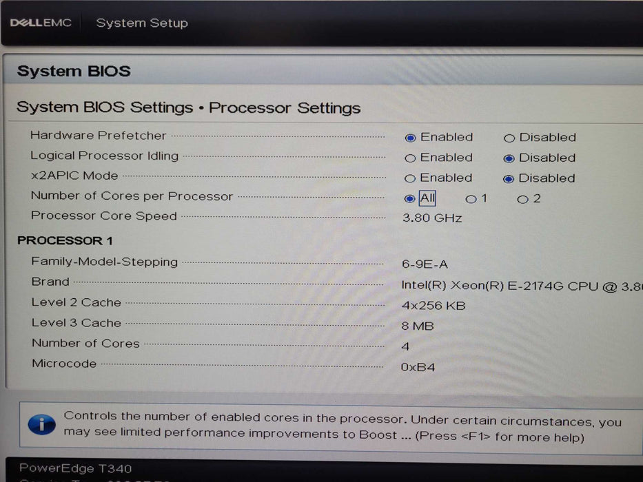 Dell PE T340 8x3.5", Xeon E-2174G 3.80GHz, 16GB DDR4, PERC H330, 2x4TB SAS _