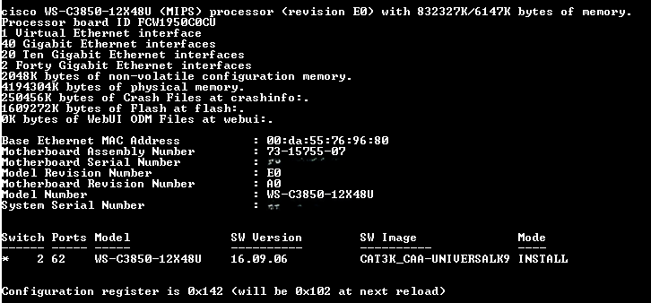Cisco WS-C3850-12X48U-S 48 Port UPoE w/ 2-10G Module & 2x PSU