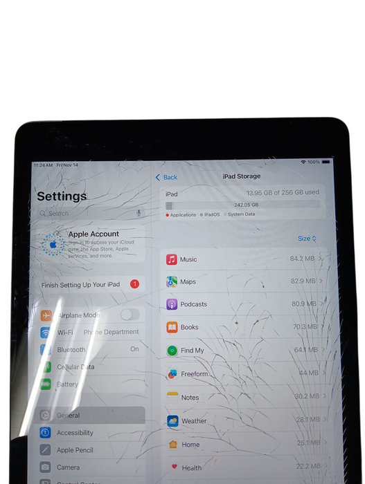 Apple iPad 9th Gen - 256GB - Space Gray [A2603] READ