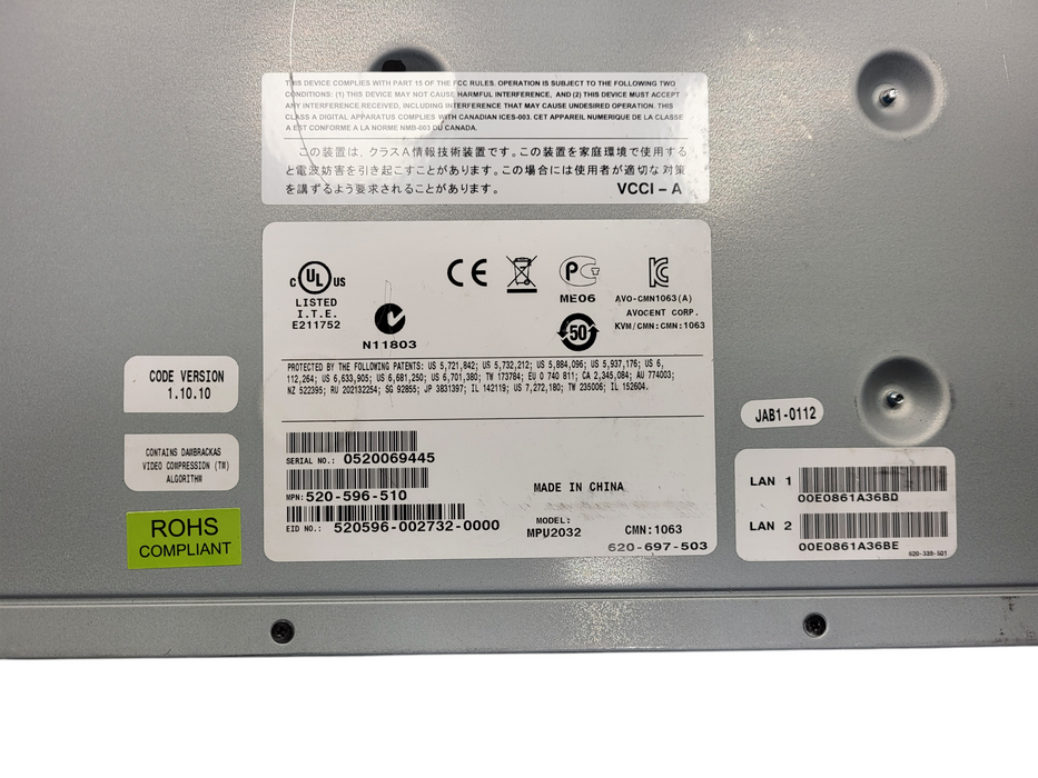 Avocent MergePoint Unity 2032 32-Port KVM Over IP Console Switch MPU2032  $