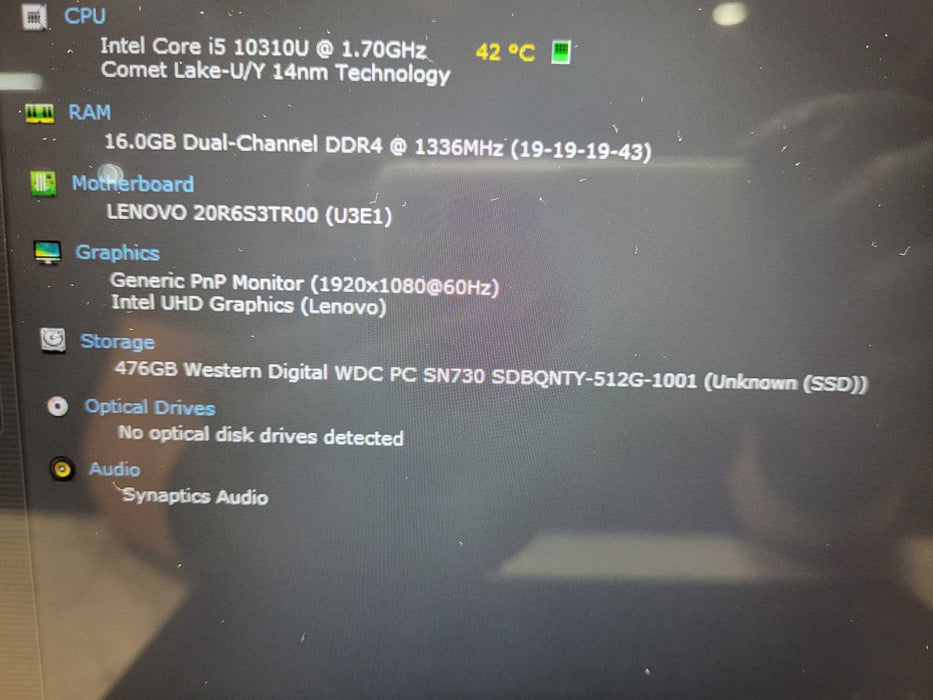 Lenovo ThinkPad L13 Yoga | Intel i5-10310U @1.70GHz, 16GB DDR4, 512GB NVMe Q$ Lap200