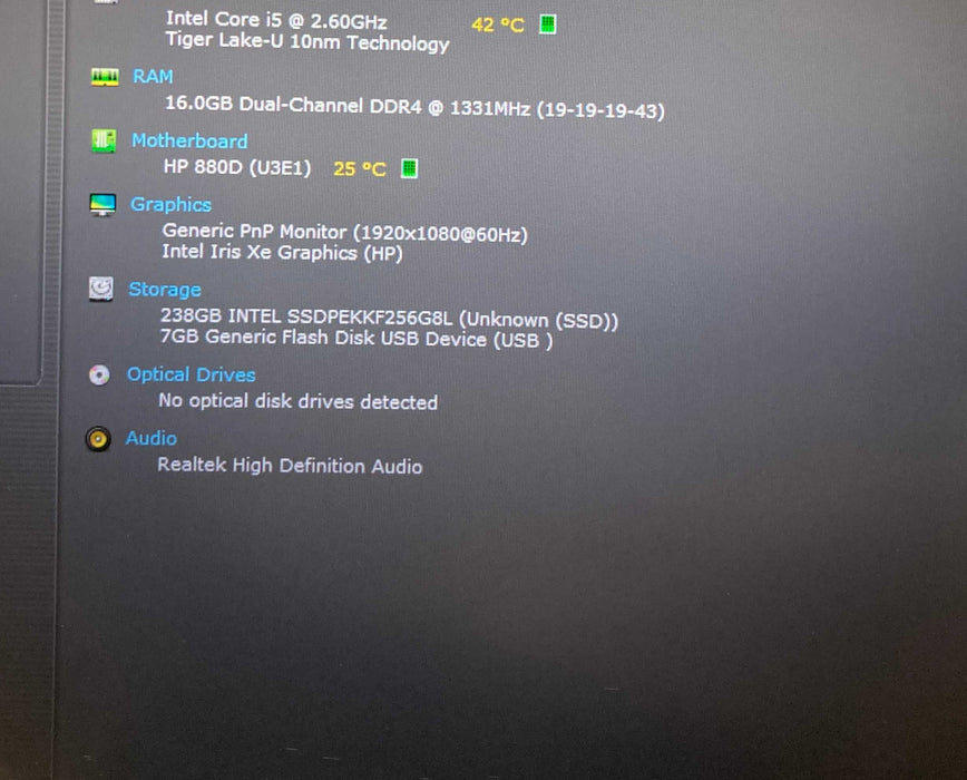 HP EliteBook 840 G8 Core i5-1145G7@2.6GHz vPRO 16GB RAM 256GB SSD  Lap200