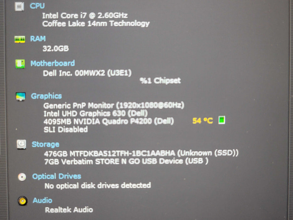 Dell Precision 7730 i7-8850H 32GB DDR4 Quadro P4200 512GB SSD  β Lap200