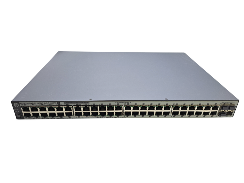 HP HPE 1820-48G-PoE+ J9984A | 48-Port Gigabit PoE+ 370W Network Switch