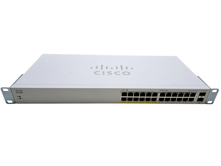 Cisco CBS110-24PP V02 | 24-Port Gigabit PoE Unmanaged Ethernet Switch )
