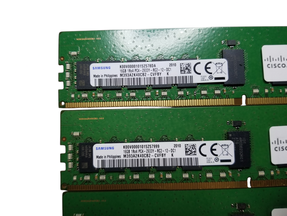Samsung 64GB Bundle (4x16GB) 1Rx4 PC4-2933Y-RC2-12-DC1 DDR4 Server