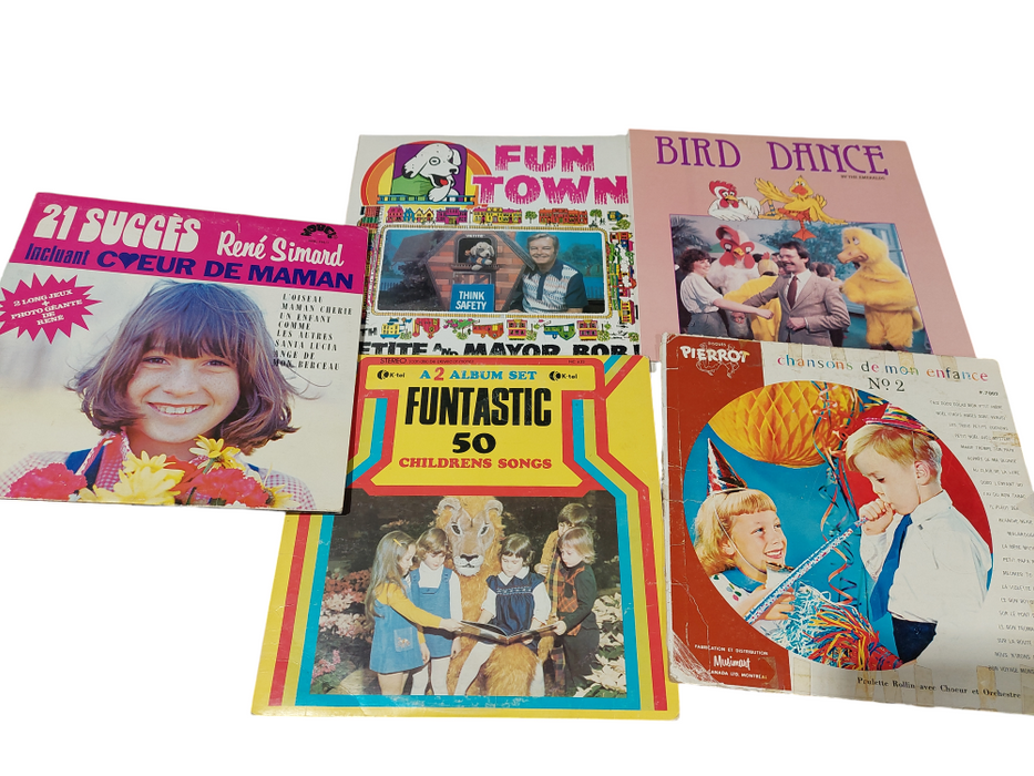 Bundle of 13 Records and Record Player Victrola Model: VSC-550BT =