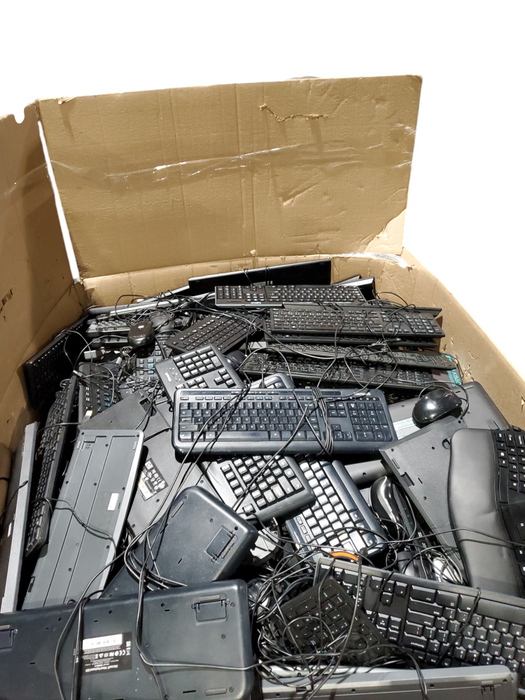 Bin of Assorted Wired Keyboards/Mice (AS-IS) Approx 750lbs