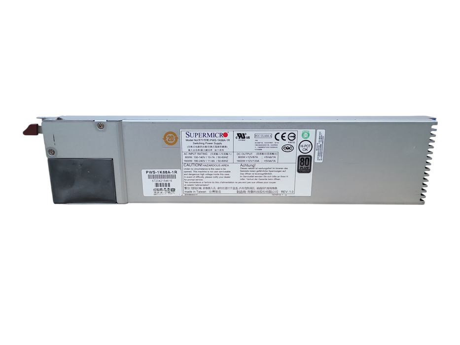 Supermicro PWS-1K68A-1R 1600W 80+ Titanium Switching Power Supply