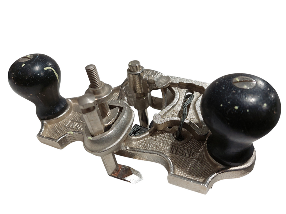 Stanley No.71 Made In England Router Plane with 1/2" & 1/4"Iron ChislePiece =