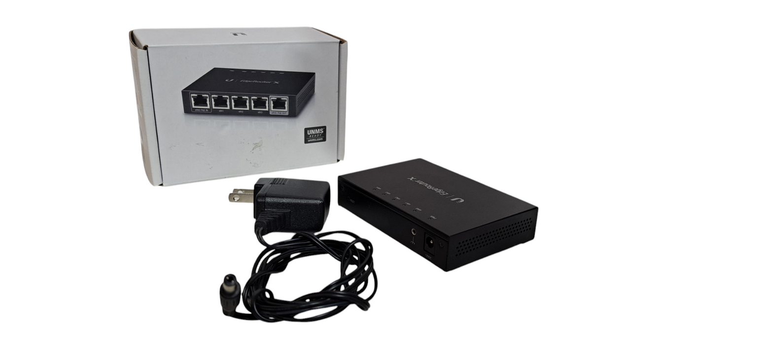 Ubiquiti Networks ER-X EdgeRouter X 5-Port Gigabit Router W/ Adapter & Box Q
