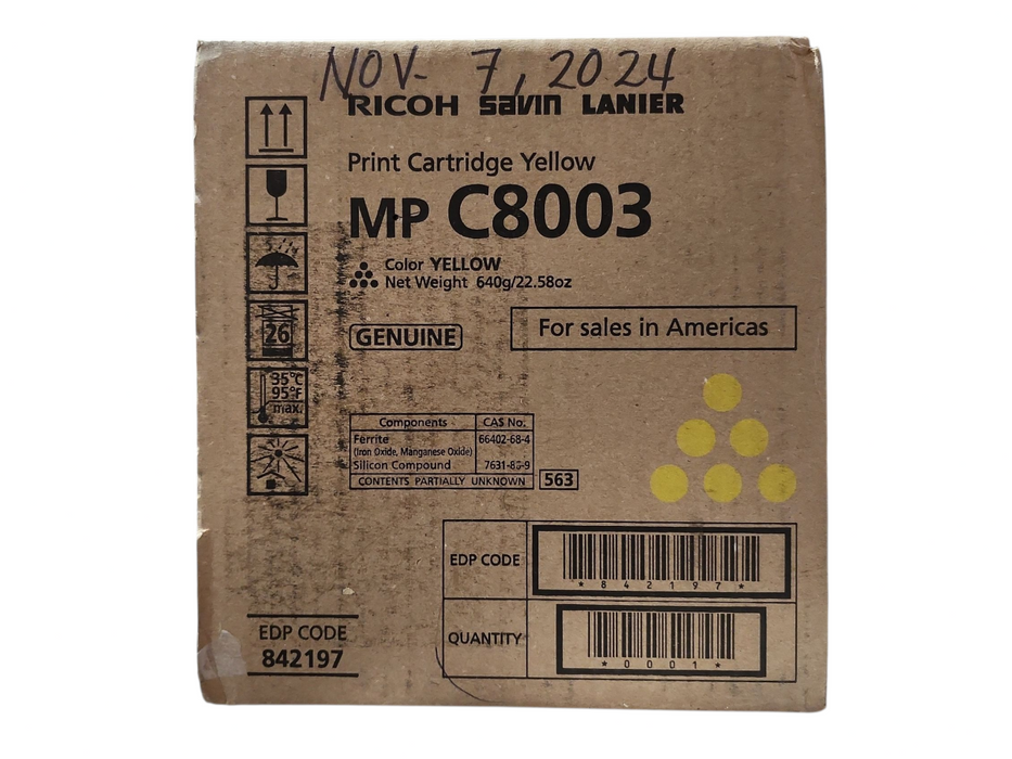 *NEW SEALED* Ricoh Savin Lanier MP C8003 Yellow Print Cartridge