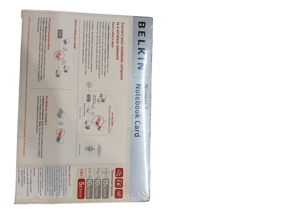 Belkin Wireless G Notebook Card 802.11g/802.11b WiFi 400ft range