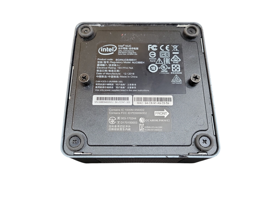 Intel NUC NUC8BEB Mini PC i5-8295U|12gb DDR4 RAM|250gb NVMe !