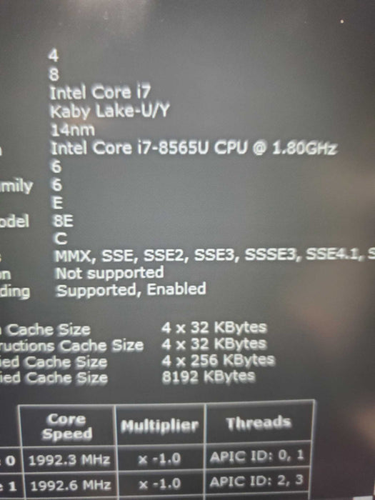 LENOVO THINKBOOK 14S-IWL I7-8565U 16GB RAM 512GB NVME ATI READEON 540X 2GB  Lap200