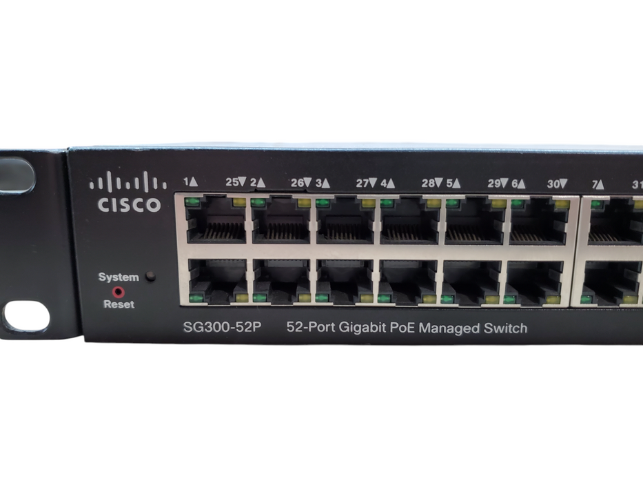 Cisco SG300-52P-K9 V04 52-Port Gigabit PoE Managed Switch w/ 2x SFP