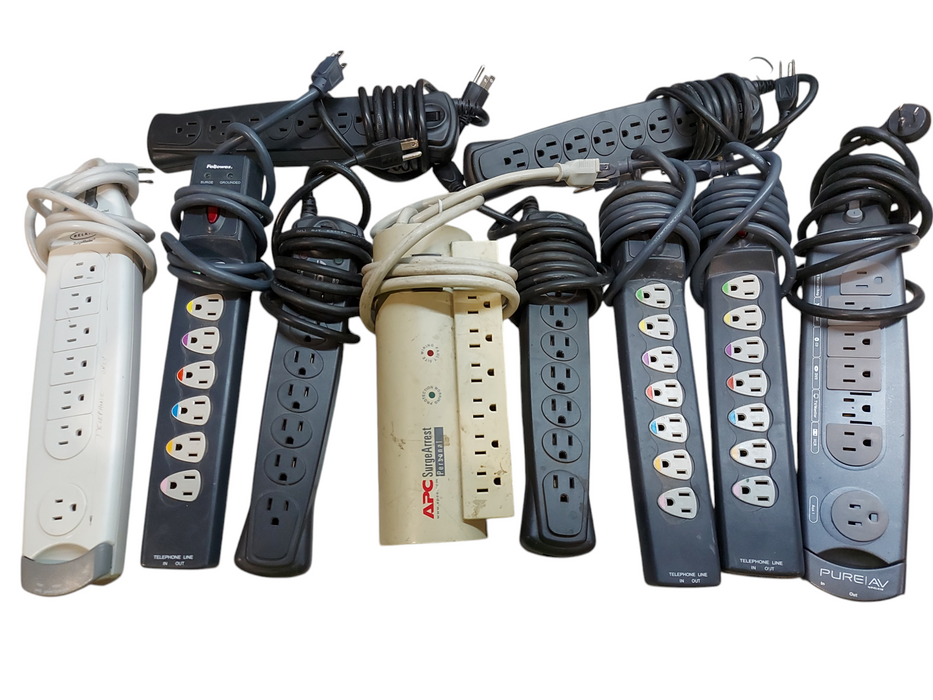 Lot 10x Power Extension Cord with seven outlets each | Power Strips & Bar |