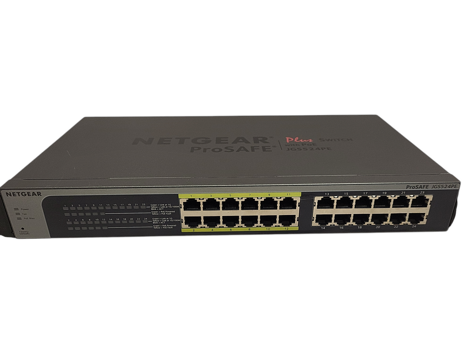 Netgear JGS524PE ProSafe Plus 24-Port PoE Gigabit Ethernet Network Switch $