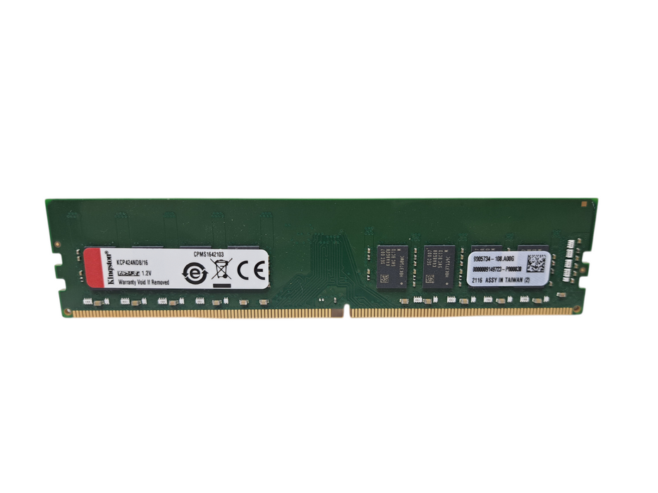 Kingston 16GB DDR4 2666MT/s Desktop Memory RAM | KCP424ND8/16 Q)