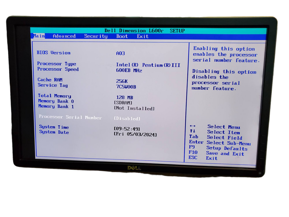 Vintage Desktop Dell Dimension L600r Pentium III 600(EB) MHz 128MB RAM NO HDD @