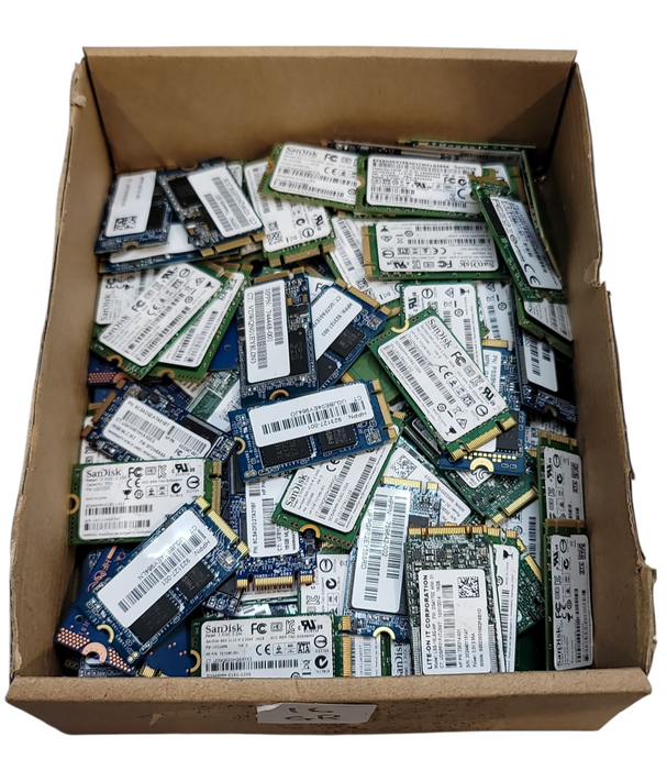 Lot 130x 16GB m.2 SATA 2242 / 2280 SSD - Assorted Brands +