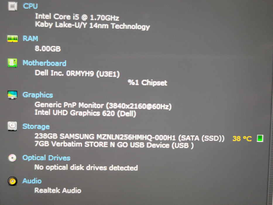 Dell XPS 13 9370 i5-8350U 8GB RAM 256GB SSD 4K TOUCH SCREEN READ β BudLap
