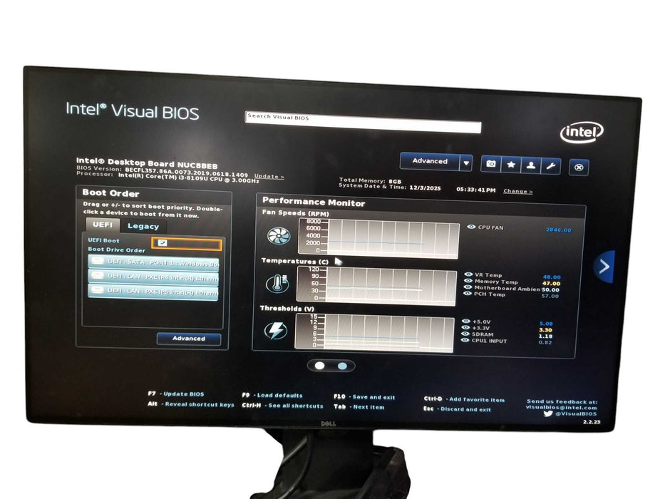 Intel NUC Mini PC BOXNUC8i3BEH1| i3-8109U CPU |8GB DDR4|256GB NVMe