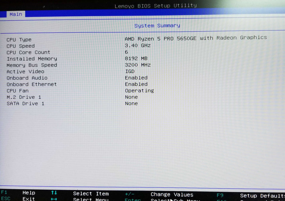 Lenovo ThinkCentre M75q Gen2 USFF Ryzen 5 Pro 5650GE CPU 8GB RAM - No HDD