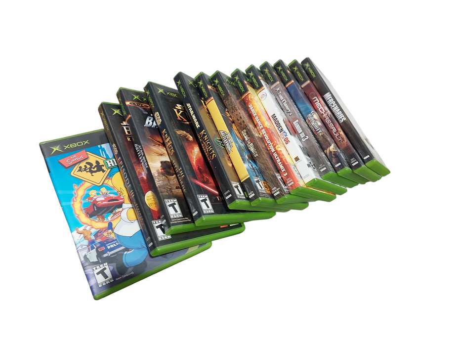 Bundle of 13 Xbox Original Games , Simpsons Hit & Run , Star Wars  =