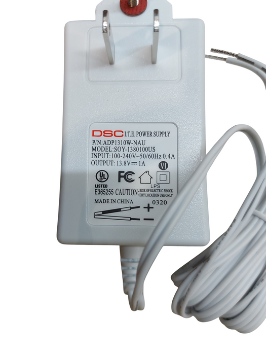 OEM DSC ADP1310W-NAU AC Adapter Power Plug SOY-1380100US 13.8V 1A