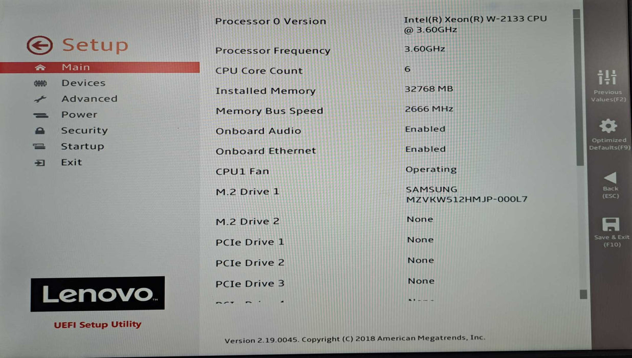 Lenovo ThinkStation P520 | Xeon W-2133 @3.60GHz, 32GB DDR4, 512GB NVMe )