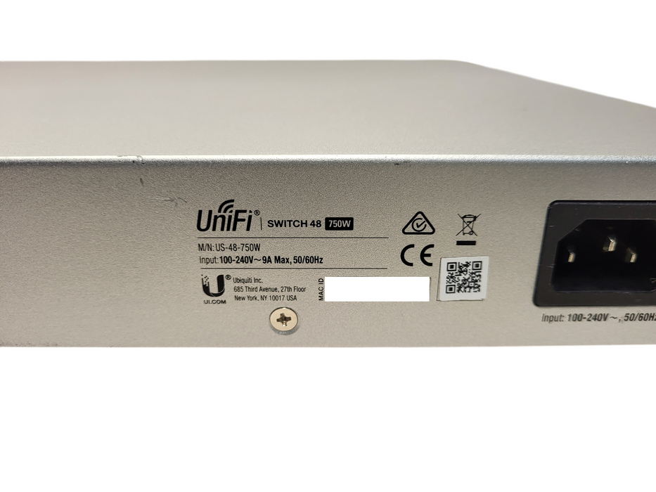 Ubiquiti Networks Unifi 48 Port 750W Managed PoE+ Gigabit Switch US-48-750W $