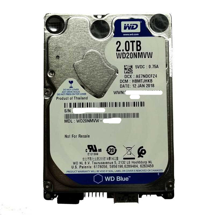 WD BlUE 2TB 15mm USB 3.0 Portable HDD WD20NMVW 100% Health  Q