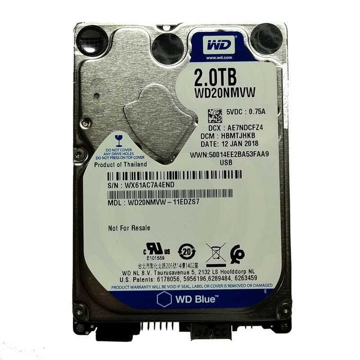 WD Blue WD20NMVW 15mm 2TB USB 3.0 2.5" External Hard Drive Q