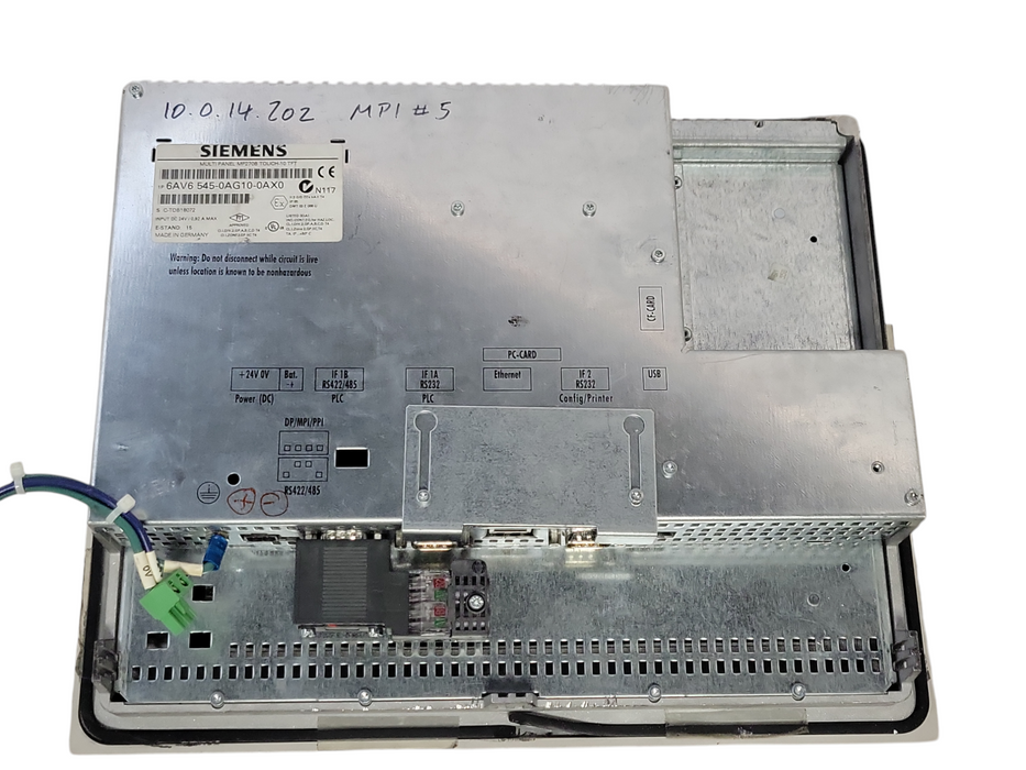 SIEMENS 6AV6 545-0AG10-0AX0 Simatic Multi Touch Panel MP270B Touch-10 TFT _