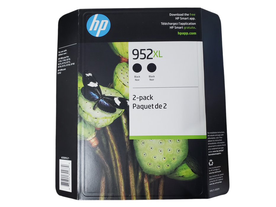 HP 952XL Black Ink Cartridge 2-PacK N9K29BN  Q