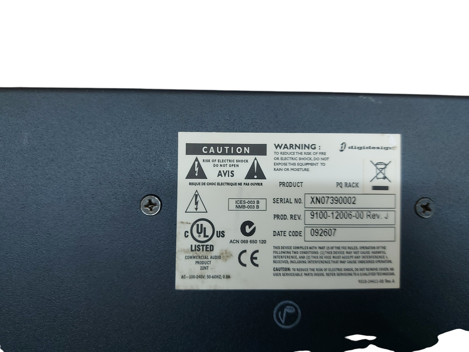 AVID DIGIDESIGN DESIGN D-SHOW PQ RACK 1U