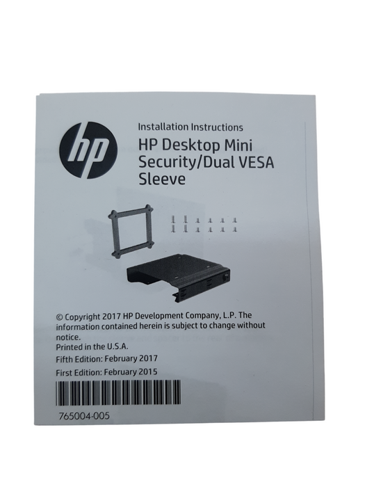 New HP Desktop Mini Dual VESA Sleeve v2 Black 2JA32AA Q