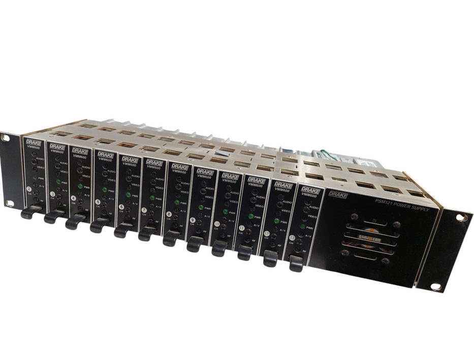 Drake PSM121 Power Supply With 12 Drake VMM600 Q=
