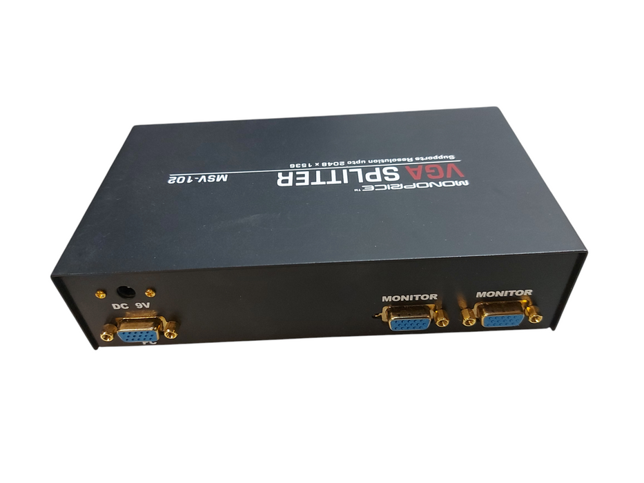 Lot 5x Monoprice Msv-102 VGA Video Splitter 2048x1536 Resolution