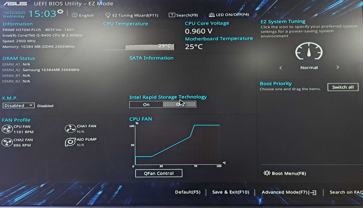 Custom PC | Asus PRIME H370M-PLUS, i5-9400 @2.90GHz, 16GB DDR4, CX450M )