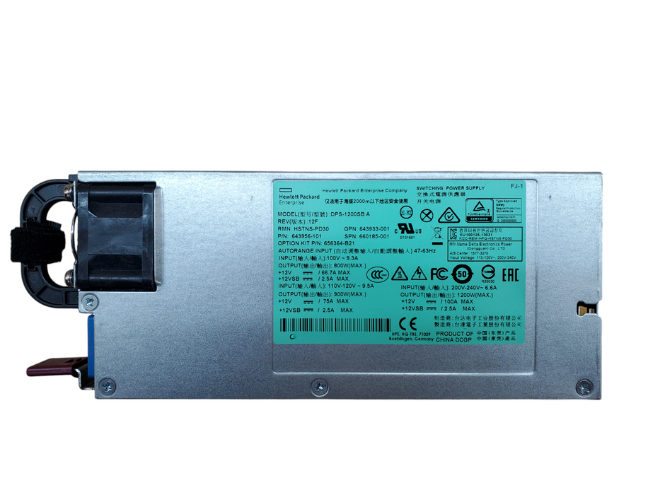 HP 1200W Switching Power Supply HSTNS-PD30 DPS-1200SB A Q