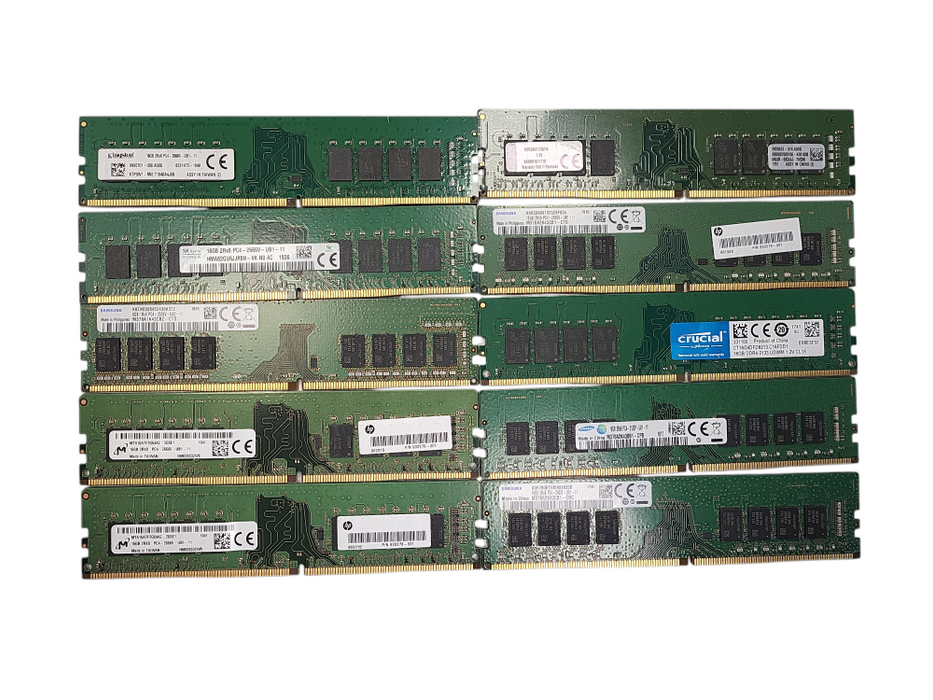 Lot of 10x Various brands 16GB PC4 Desktop RAM Q$