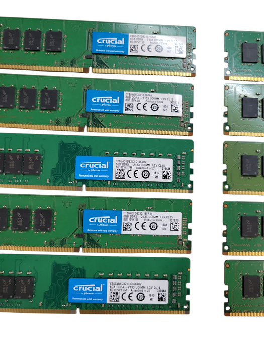 Lot of 10x - 8GB Crucial RAM DDR4 2133MHz CT8G4DFD8213 Desktop Memory %