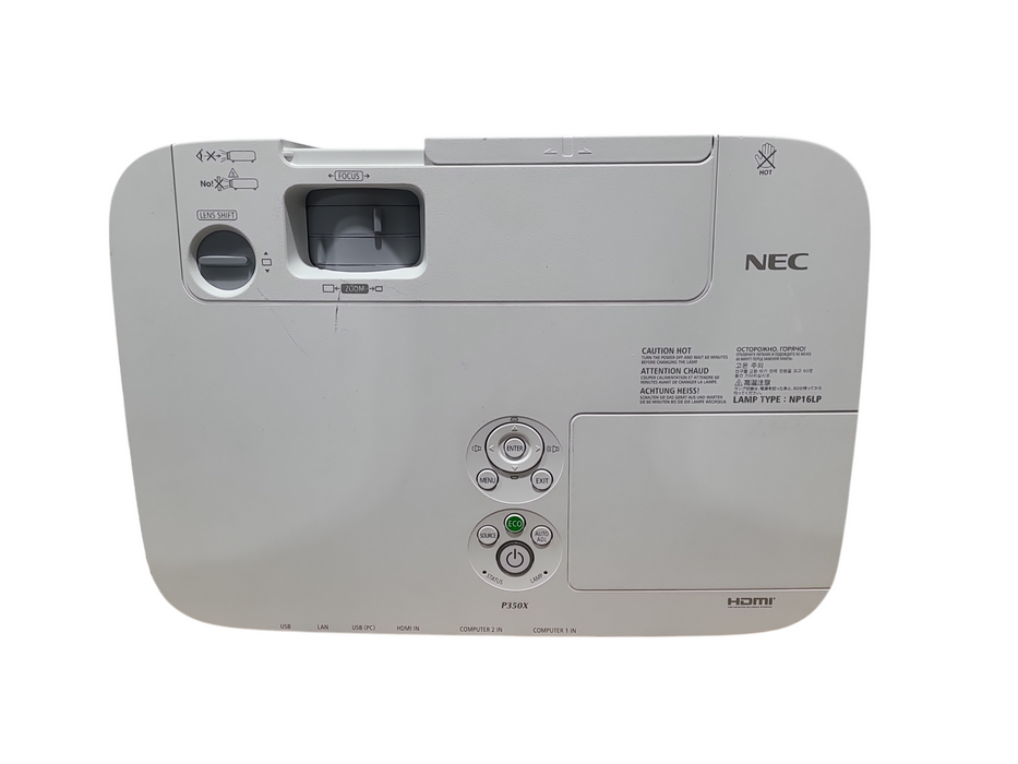 NEC P350X LCD XGA Projector HDMI 3500 Lumens 3226 Used Hours