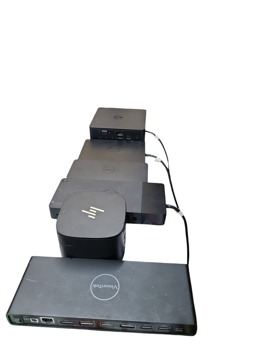 Lot 6x Assorted Docking Stations with Power Adapters (Different Models)