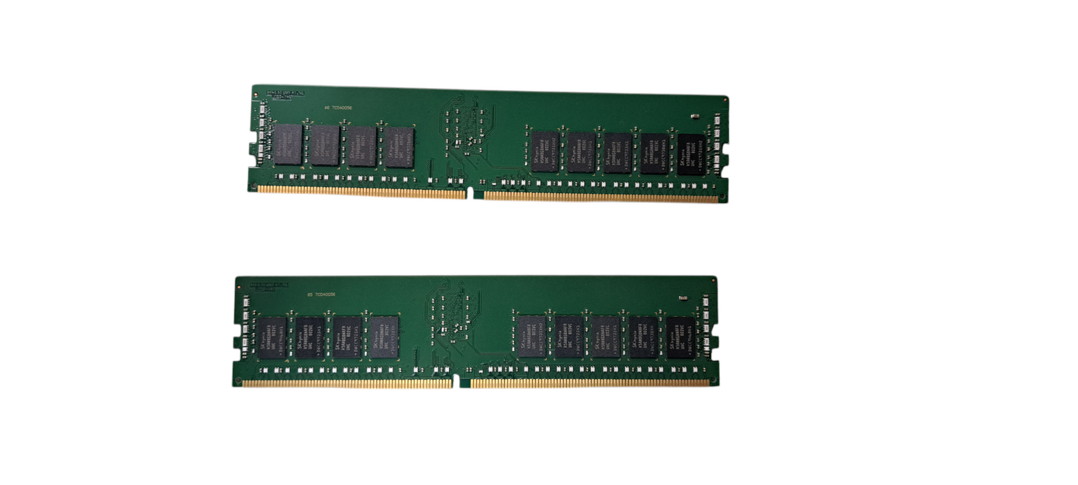 Pair of SK Hynix 16GB 2Rx8 PC4‑2400T DDR4 Registered Server RAM (HMA82GR7AFR8N-UH)
