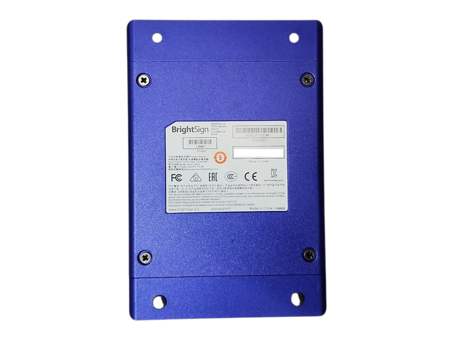 BrightSign LS423 Standard I/O Player, No SD Card